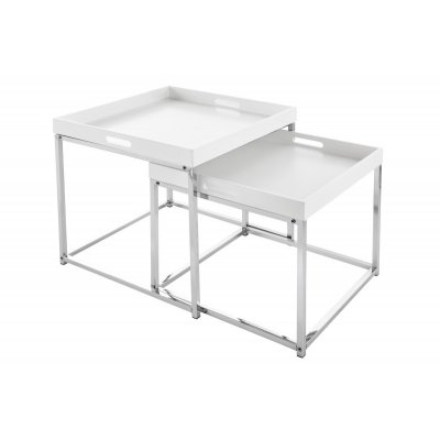  Stolik kawowy Couchtisch Elements 2 ere Set weiss tablett