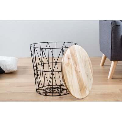  Stolik kawowy Couchtisch storage 42 cm  schwarz Mango 