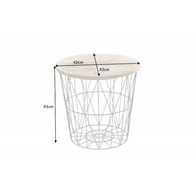  Stolik kawowy Couchtisch storage 42 cm  schwarz Mango 