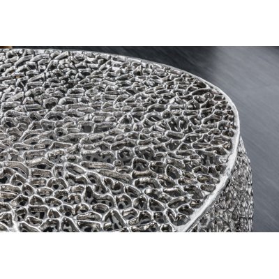  Stolik kawowy Jakarta leaf 120 cm srebrny