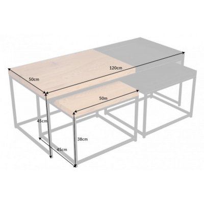  Stolik kawowy LOFT 120+50 cm