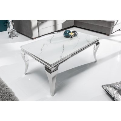  Stolik kawowy Modern Barock 100 cm. silber Marmor