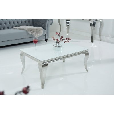  Stolik kawowy Modern Barock 100 cm. weiss silber