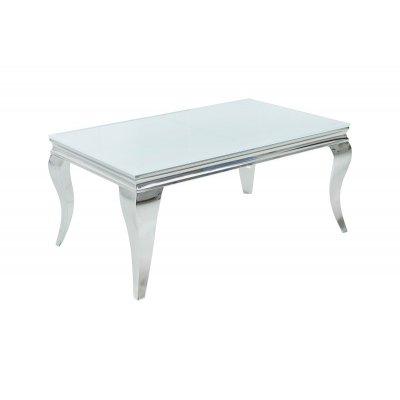  Stolik kawowy Modern Barock 100 cm. weiss silber