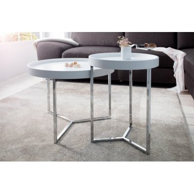  Stolik kawowy Modular 60 cm. weiss silber