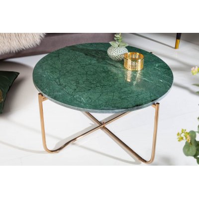  Stolik kawowy NOBLE 65cm marmur zielony 