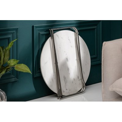   Stolik kawowy NOBLE 65 cm marmur biały