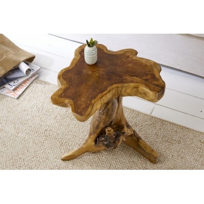  Stolik kawowy Root 40 cm drewno tekowe