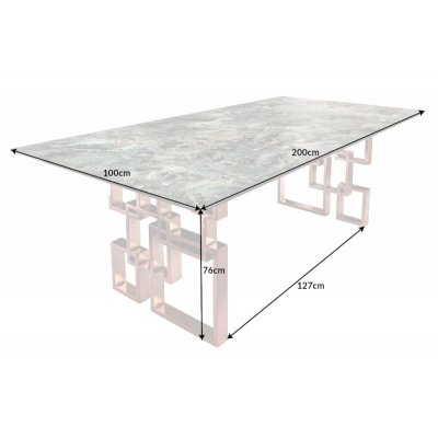  Stół  Atllantis 200 cm. Turkis Marmor Optik 