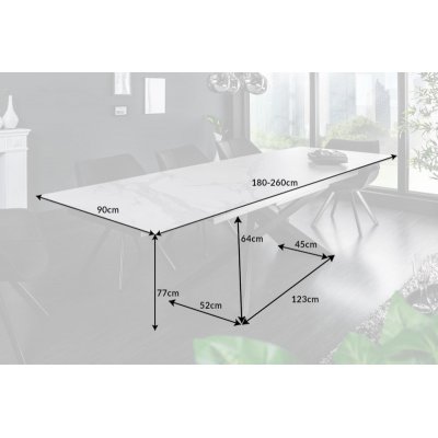  Stół jadalny EUPHORIA 180-220-260 cm ceramika