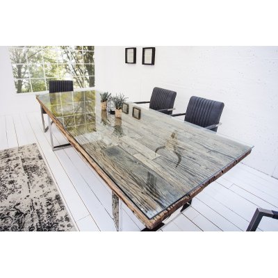  Stół jadalny EUPHORIA BARRACUDA 240 cm z litego drewna tekowego o grubości 40 mm 