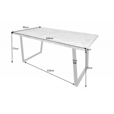  Stół Loft 160 cm beton optik 