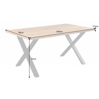  Stół loft 160 cm Eichen optik X Gestell