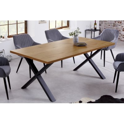 Stół loft 160 cm Eichen optik X Gestell
