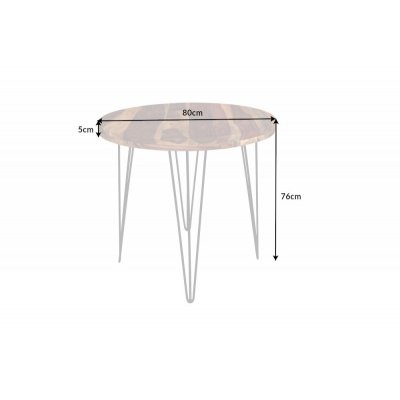  Stół Makassar 80 cm rund Sheesham