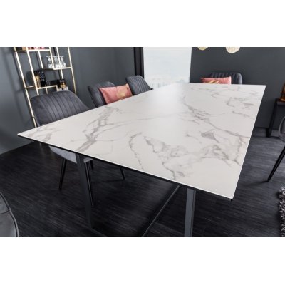  Stół Symbiose 200 cm  z ceramicznym blatem w optyce marmuru 