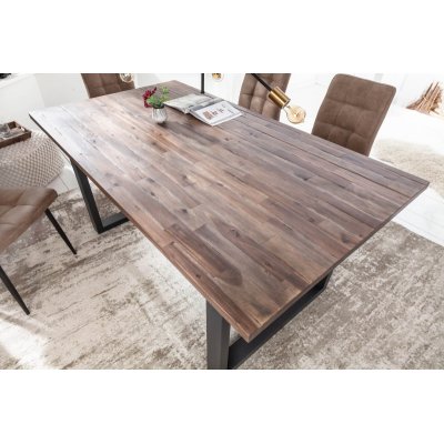  Stół  drewniany Wolant II 200 cm Akazie Teak,  szary