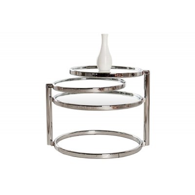  Stolik boczny Art deco 3 ebenen chrom