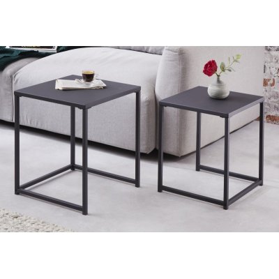  Stolik boczny boczny dura steel 2 er set czarny metal