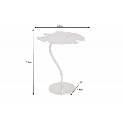  Stolik kawowy GINKGO Lewy 53 cm srebrny