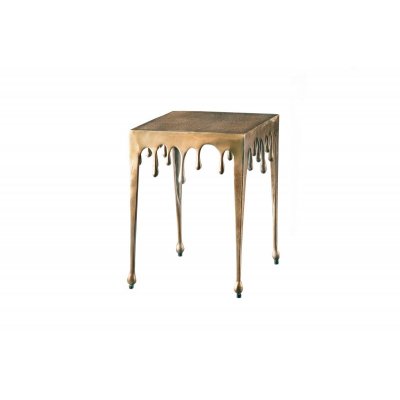  Stolik kawowy LIQUID LINE S 45 cm kwadratowy złoty