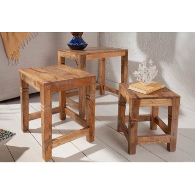  Zestaw stolików bocznych Finicja 3 er set Mango 45 cm