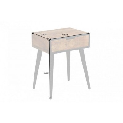  Szafka nocna Industrial 45 cm Mango