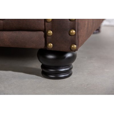  Fotel Chesterfield ciemno brązowy