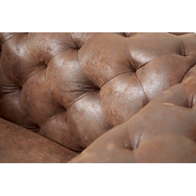  Fotel Modern Barock  Chesterfild brąz  