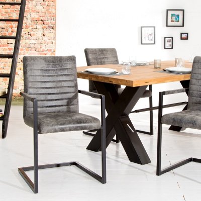  Krzesło  Loft szare vintage