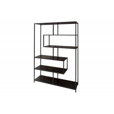  Regał Slim line 185 x 115 cm czarny jesion