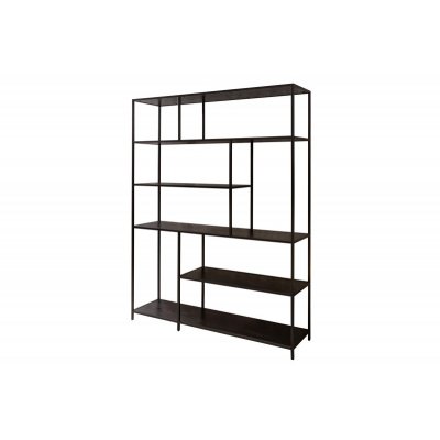  Regał Slim line 185 x 135 cm czarny jesion