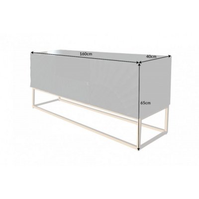  Szafka RTV Scorpion 160 cm mango czarna