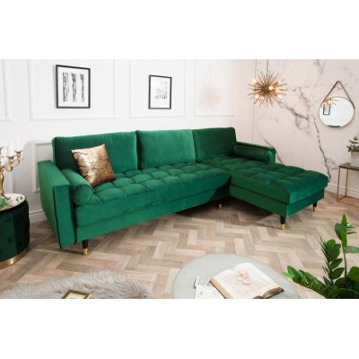  Narożnik Cosy Velvet II szmaragdowo zielony
