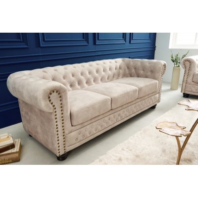 Sofa Chesterfield 3 osobowa Szampańska