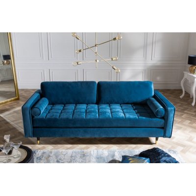 Sofa Cazy Velvet w kolorze turkusowym