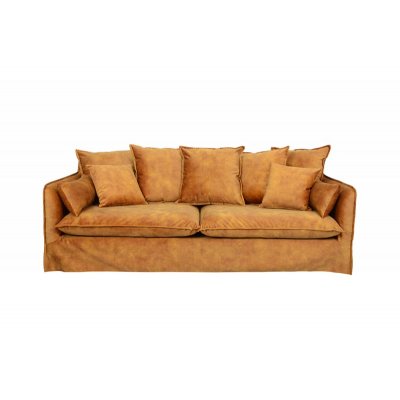 Sofa Heven 3 osobowa 215 cm żółta