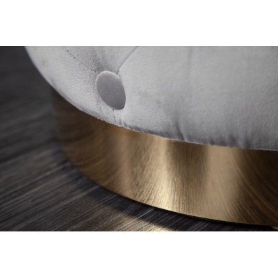  Pufa Modern Barock 35 cm szaro złoty