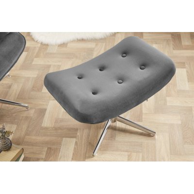 Pufa obrotowa szara LOUNGER 39 cm 