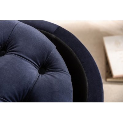  Pufa Modern Barock Storage 50 cm aksamitna granatowa