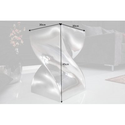  Stołek TWIST 45 cm srebrny