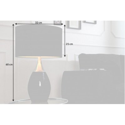  Lampa stołowa Carla 60 cm czarna