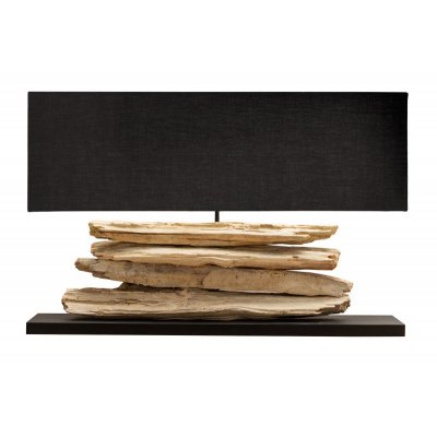  Lampa stołowa  Driftwood Riverine czarna