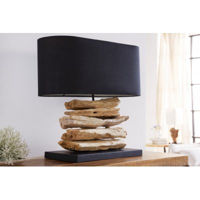  Lampa stołowa Driftwood Riverine II czarna
