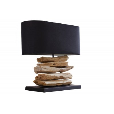  Lampa stołowa Driftwood Riverine II czarna