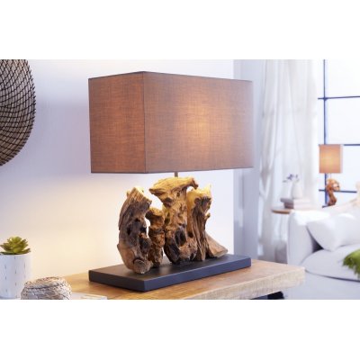 Lampa stołowa z drewna Aragon