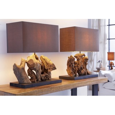  Lampa stołowa z drewna Aragon