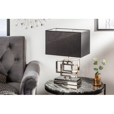  Lampa stołowa Leonor 56 cm srebrna