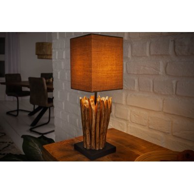 Lampa stołowa Driftwood Euphoria szaro brązowa 