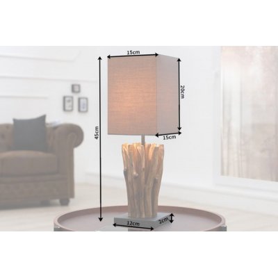  Lampa stołowa Driftwood Euphoria szaro brązowa 